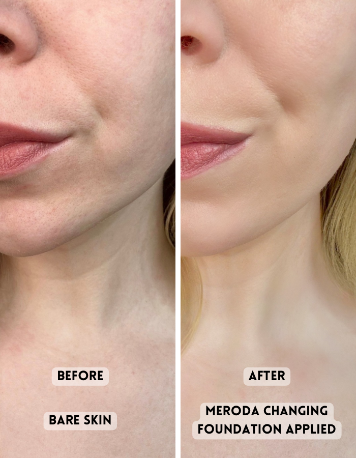 Meroda Cosmetics Changing Foundation Results